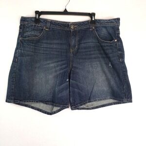 Route 66 Denim Shorts Womens Size 16 Blue‎ Classic Fit Dark Wash Casual Everyday